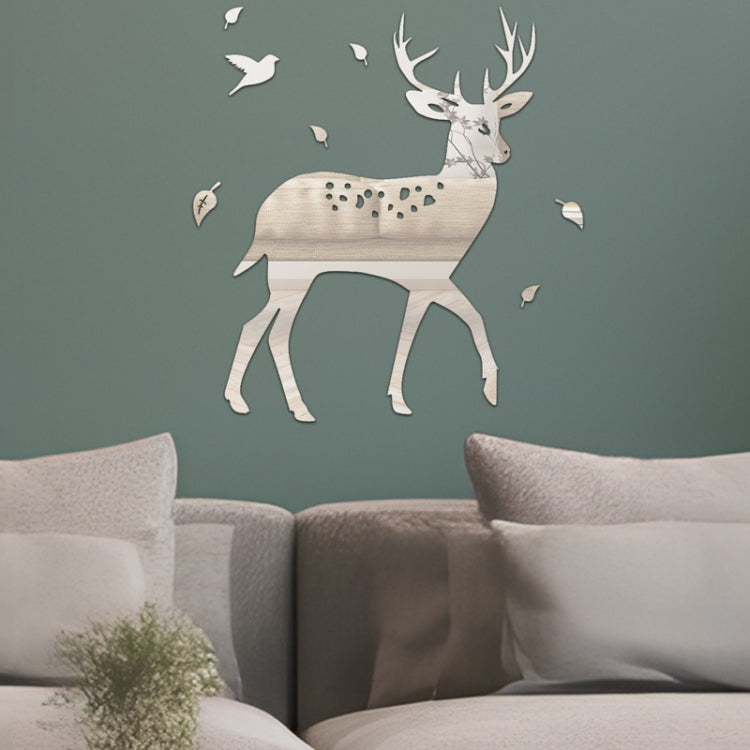 8pcs /Set Acrylic Deer Mirror Wall Stickers Home Background Decoration My Store