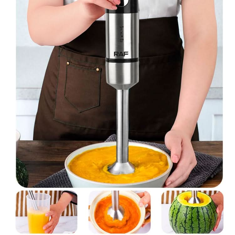 RAF 700W 4-blade Handheld Electric Blender Stainless Steel Food Cooking Stick EU Plug Reluova