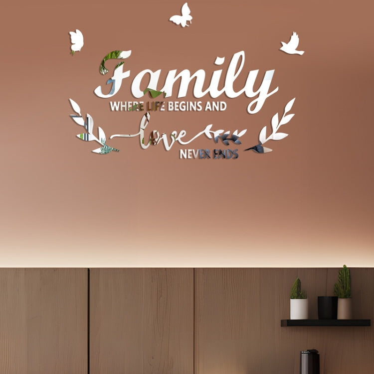 Acrylic Familylove Stereoscopic Mirror Wall Stickers Home Self-Adhesive Decorative Soft Mirror My Store