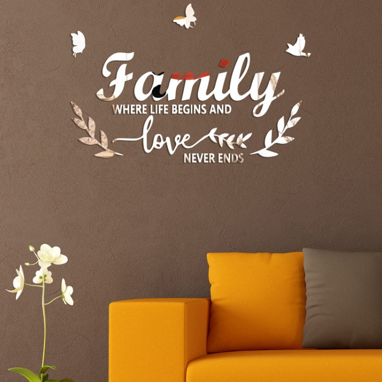 Acrylic Familylove Stereoscopic Mirror Wall Stickers Home Self-Adhesive Decorative Soft Mirror My Store