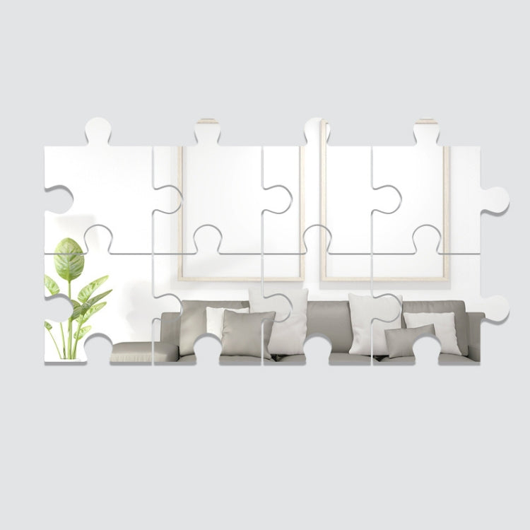 8pcs /Set Acrylic Square Puzzle Mirror Wall Sticker Home Decoration Soft Mirror My Store