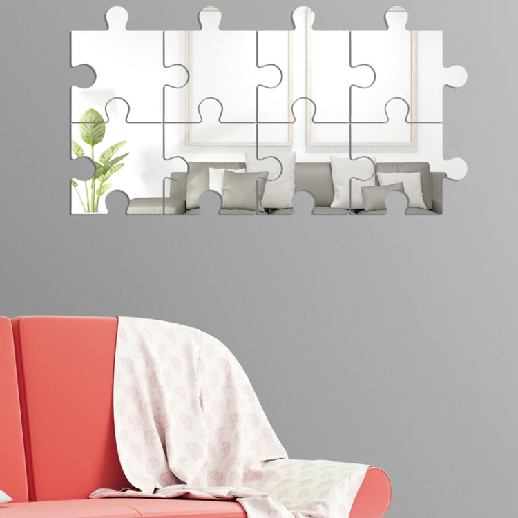 8pcs /Set Acrylic Square Puzzle Mirror Wall Sticker Home Decoration Soft Mirror My Store