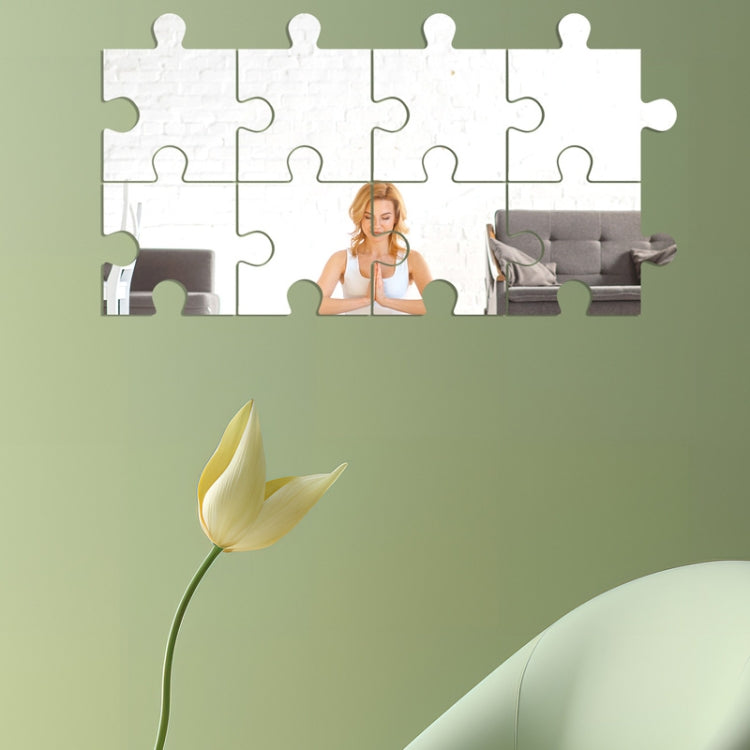 8pcs /Set Acrylic Square Puzzle Mirror Wall Sticker Home Decoration Soft Mirror My Store