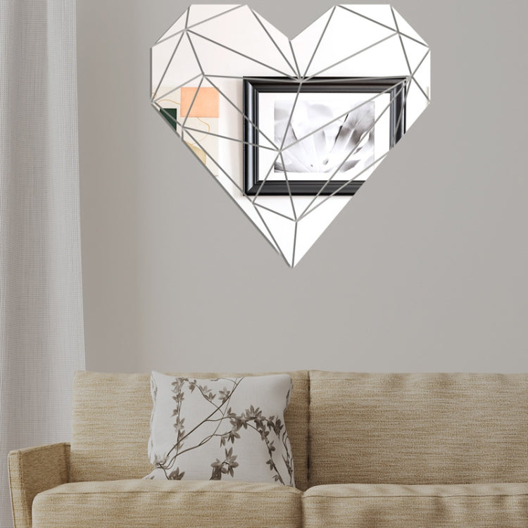 27pcs /Set Acrylic Heart Shaped Mirror Wall Stickers Home Decoration Soft Mirror My Store