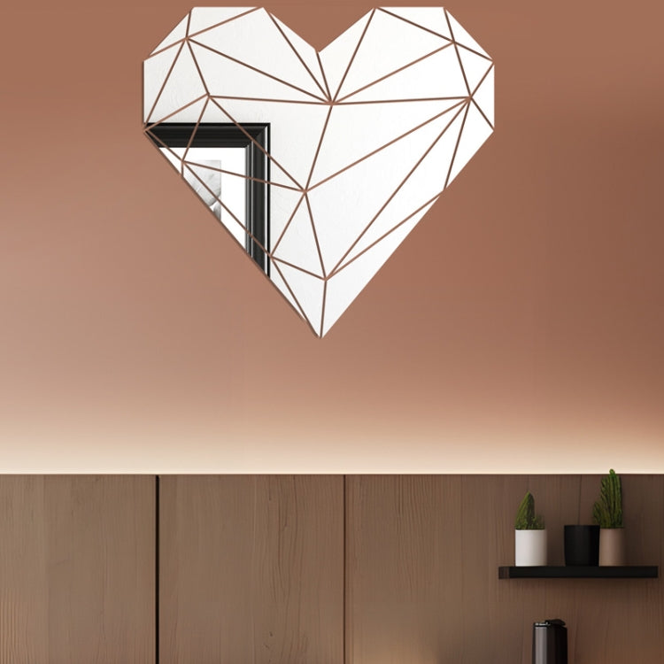 27pcs /Set Acrylic Heart Shaped Mirror Wall Stickers Home Decoration Soft Mirror My Store