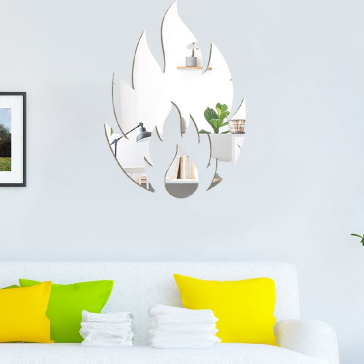 2pcs /Set Acrylic Flame Mirror Stereo Wall Stickers Home Decoration Soft Mirror My Store