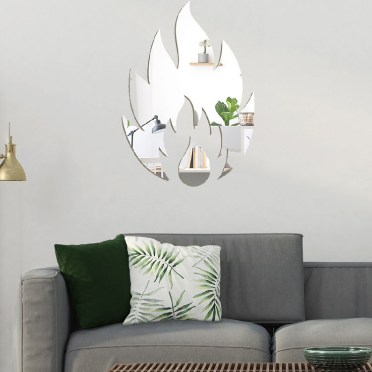 2pcs /Set Acrylic Flame Mirror Stereo Wall Stickers Home Decoration Soft Mirror My Store