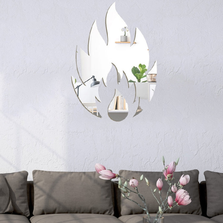 2pcs /Set Acrylic Flame Mirror Stereo Wall Stickers Home Decoration Soft Mirror My Store