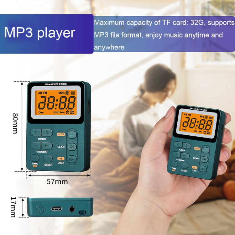 SH-01M Mini Portable Multifunctional Digital Display Two-Channel Radio Reluova