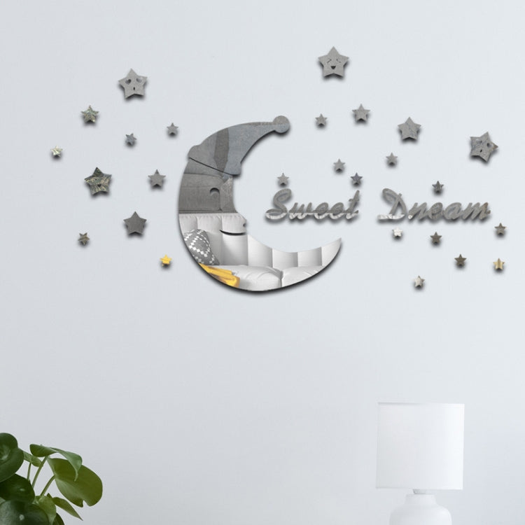 32pcs /Set Acrylic SweetDream Mirror Stereo Wall Stickers Home Decoration Soft Mirror My Store