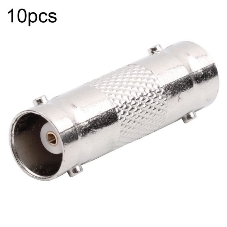 10pcs BNC Female To Female Straight Through Adaptor Surveillance Dual Pass-Through Connector