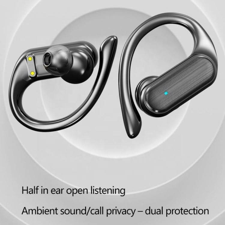 TWS Ear-mounted Sports Waterproof LED Digital Display Wireless Bluetooth Earphones