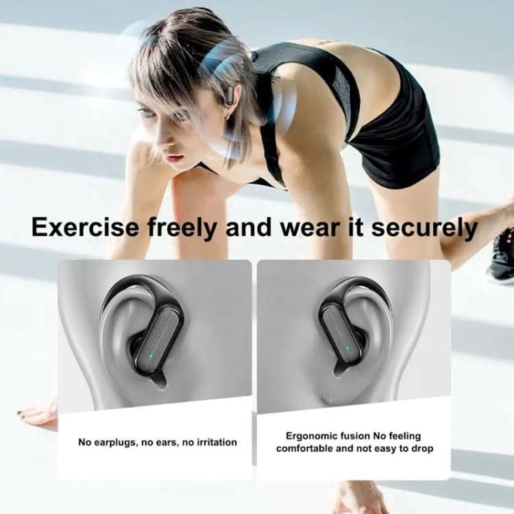 TWS Ear-mounted Sports Waterproof LED Digital Display Wireless Bluetooth Earphones