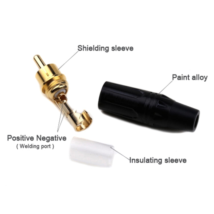 Pure Copper Soldered RCA Male Audio/Video Plug Assembled With AV Lotus Connector My Store