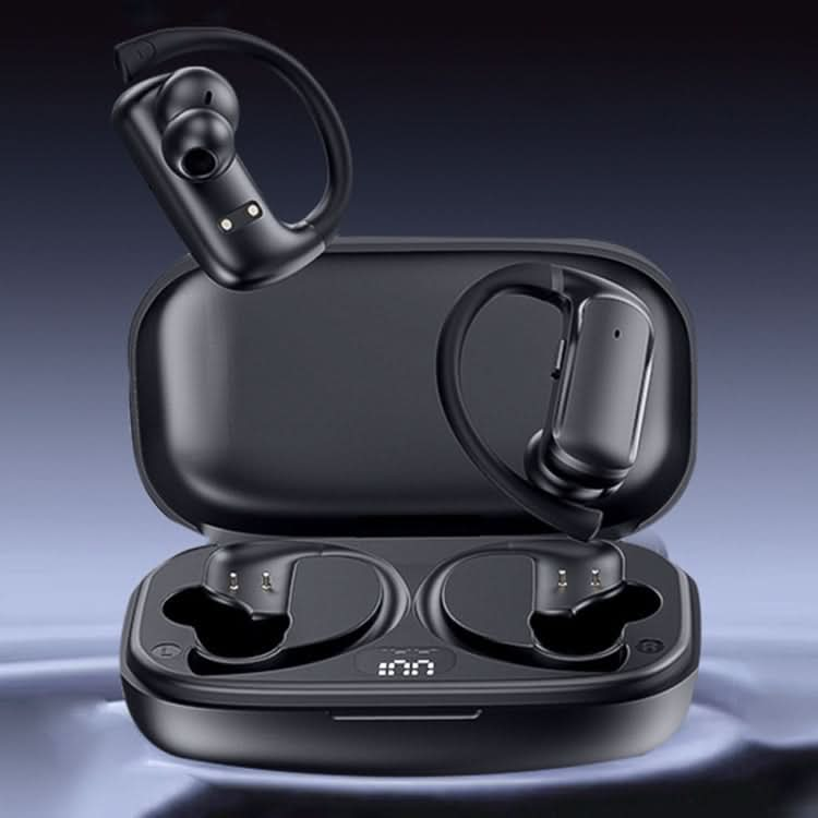 LED Power Digital Display Ear-mounted Sports Waterproof Wireless Bluetooth Earphones