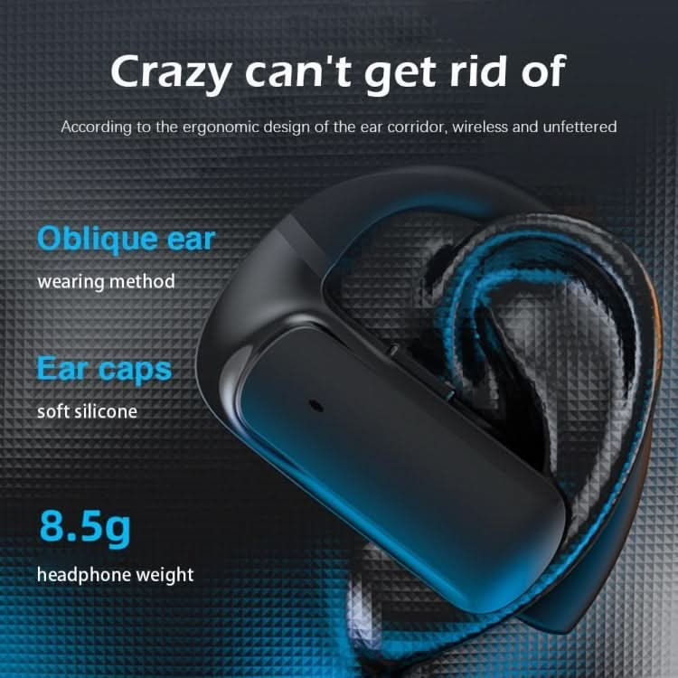 LED Power Digital Display Ear-mounted Sports Waterproof Wireless Bluetooth Earphones