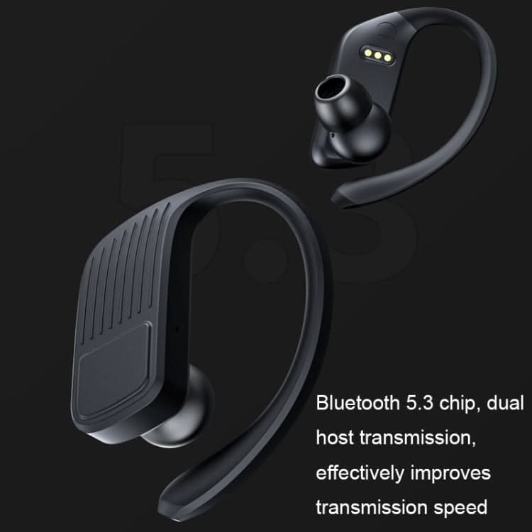 LED Digital Display Wireless Ear-Mounted Waterproof Bluetooth Earphone