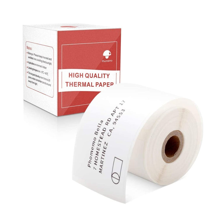 For Phomemo M110 / M200 130pcs /Roll 40x60mm Square Self-Adhesive Thermal Labels On White Background Reluova