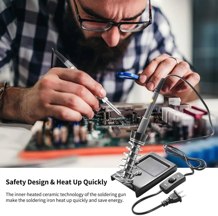 60W Adjustable Temperature Soldering Iron Set with VC830L Digital Multimeter-Reluova