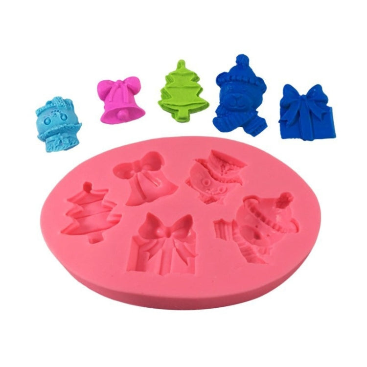 DIY Christmas Silicone Mold Elk Sleigh Cake Plaster Decoration Mold