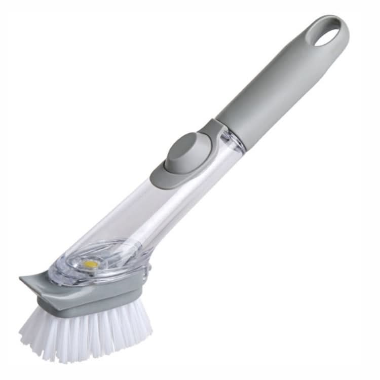 Kitchen Long Handle Automatic Liquid Filling Non-Stick Pan Scrubber Brush Cleaning Brush Reluova