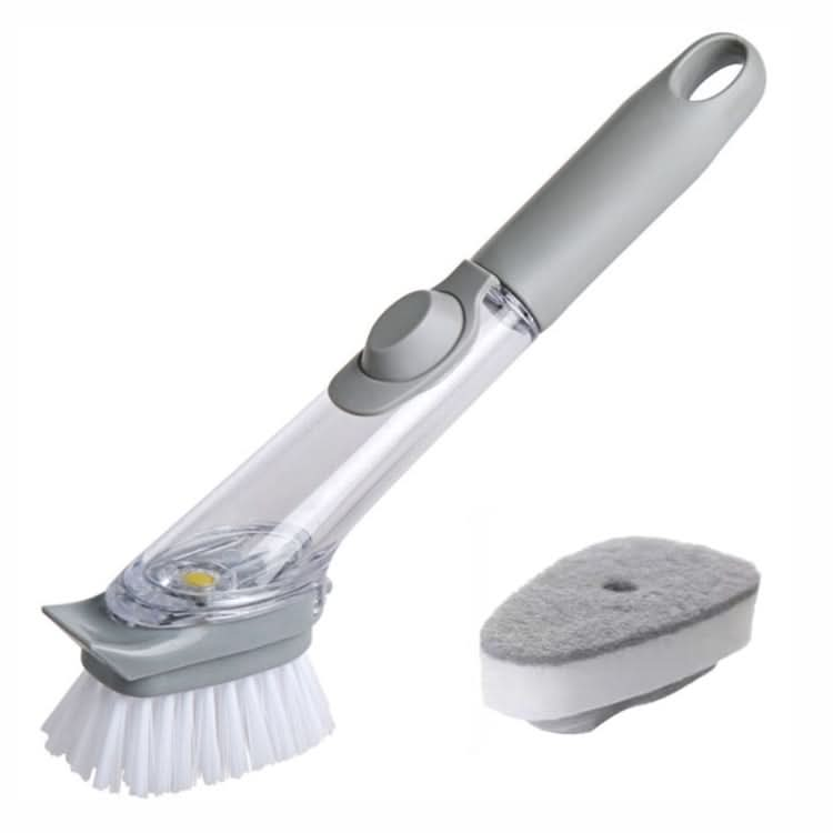 Kitchen Long Handle Automatic Liquid Filling Non-Stick Pan Scrubber Brush Cleaning Brush Reluova