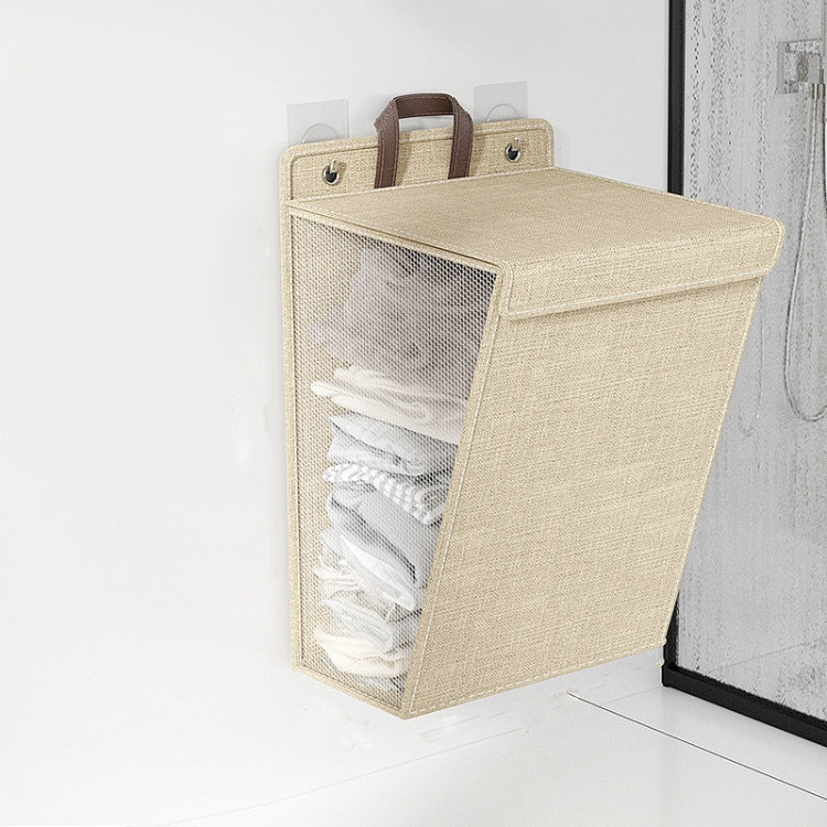 Foldable Hanging Laundry Basket Dirty Clothes Organizer with Lid