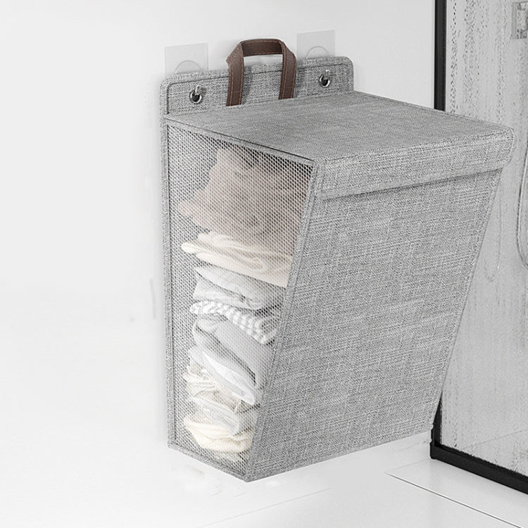 Foldable Hanging Laundry Basket Dirty Clothes Organizer with Lid