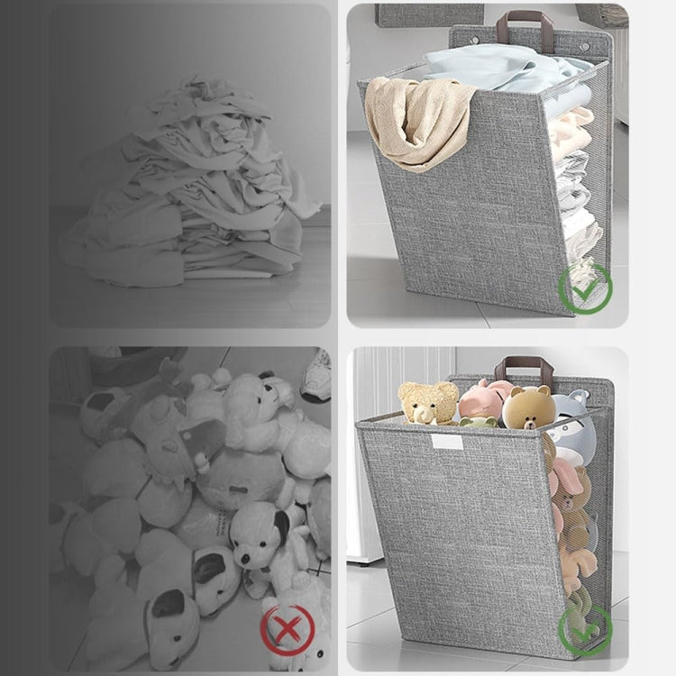 Foldable Hanging Laundry Basket Dirty Clothes Organizer with Lid