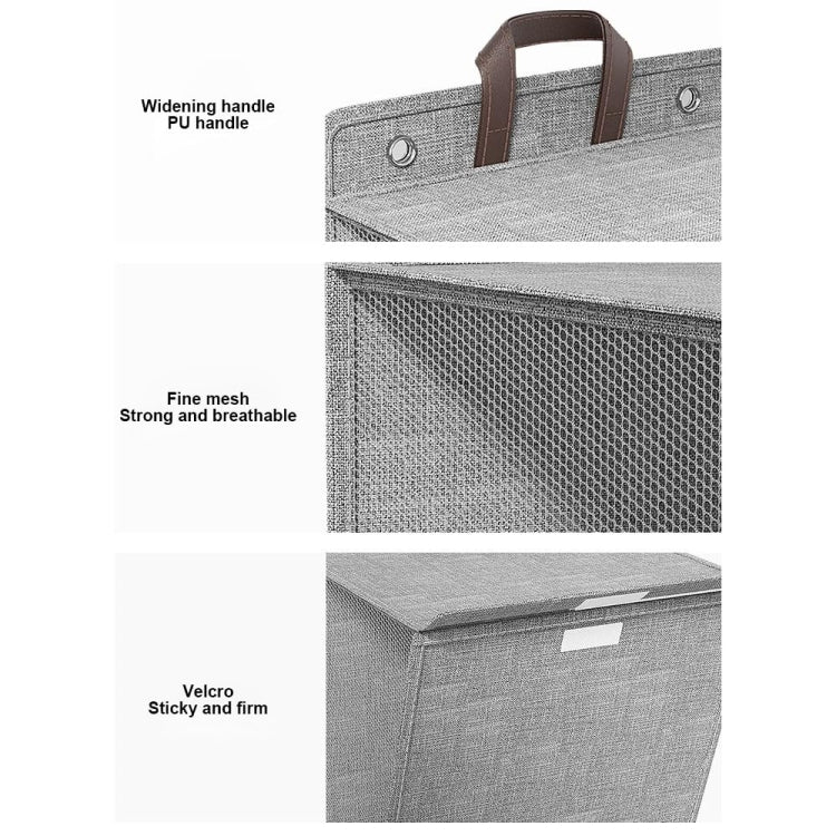 Foldable Hanging Laundry Basket Dirty Clothes Organizer with Lid