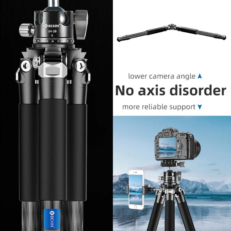 Carbon Fiber Portable Folding Tripod SLR Camera Low Gravity Center Gimbal Photography Bracket