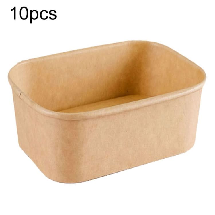 Disposable Kraft Paper Lunch Box Rectangular Round Corner Takeaway Packaging Boxes Reluova