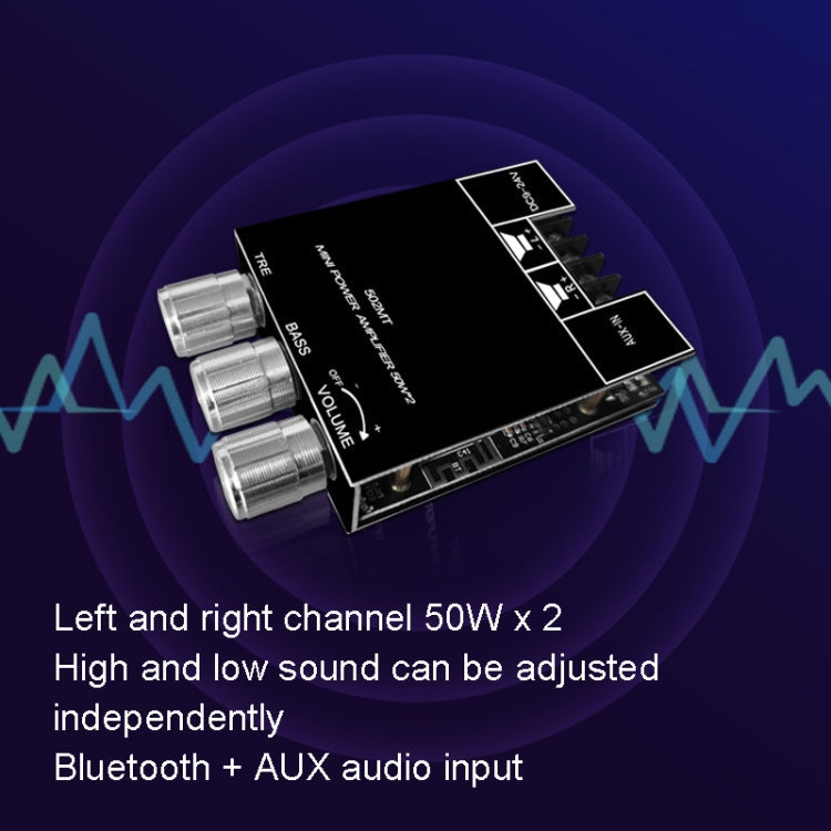 ZK-502MT 50W x 2 2.0 Stereo Bluetooth Audio Digital HIFI Power Pipe Module Reluova