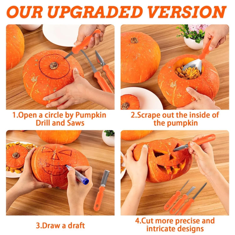 Halloween Pumpkin Carving Set DIY Halloween Decoration With Carry Bag My Store