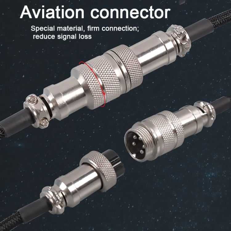 USB-C/Type-C  Mechanical Keyboard Wire Computer Aviation Connector,Cable Length: 3m My Store