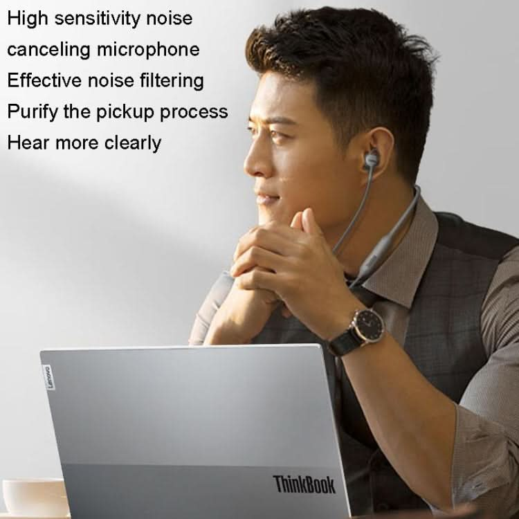 Lenovo ThinkBook UC100 Neckband Dual Wireless Bluetooth Earphone Cell Phone Computer Simultaneous Connection