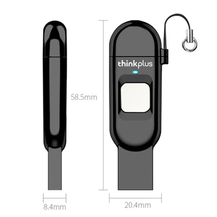 Lenovo Thinkplus TFU301 Dual Interface Type-C+USB Fingerprint Encrypted USB Flash Drive My Store