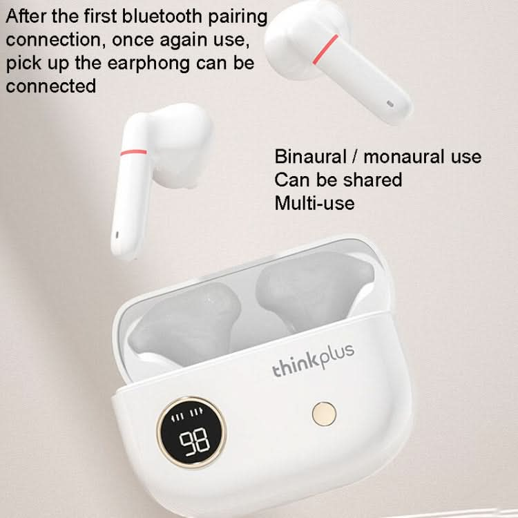 Lenovo Thinkplus XT86 Semi-In-Ear Wireless Bluetooth Earphones With Digital Display Charging Compartment