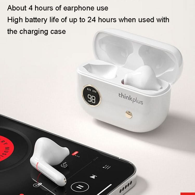 Lenovo Thinkplus XT86 Semi-In-Ear Wireless Bluetooth Earphones With Digital Display Charging Compartment