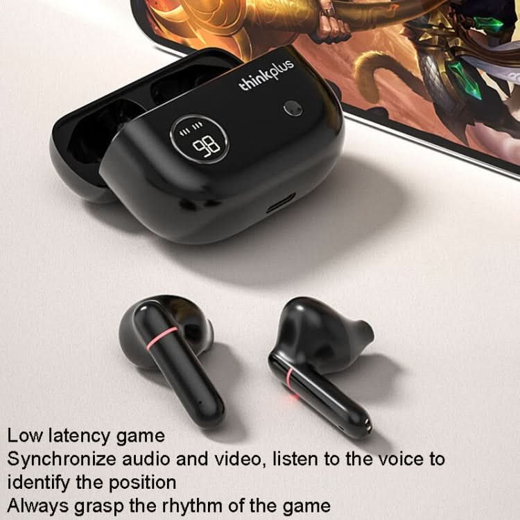 Lenovo Thinkplus XT86 Semi-In-Ear Wireless Bluetooth Earphones With Digital Display Charging Compartment