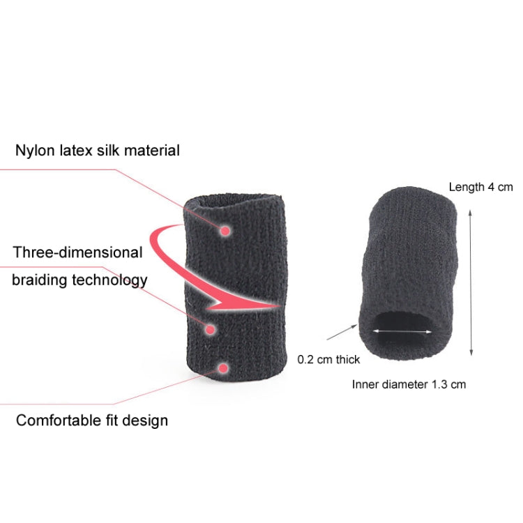 10pcs/set Basketball Riding Finger Sleeves Finger Joint Stretch Knit Sports Protectors