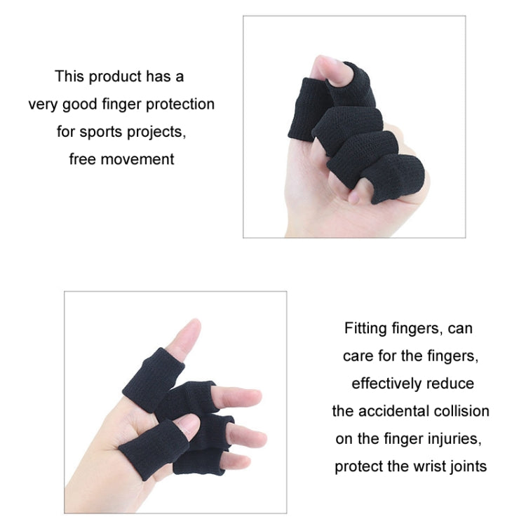 10pcs/set Basketball Riding Finger Sleeves Finger Joint Stretch Knit Sports Protectors