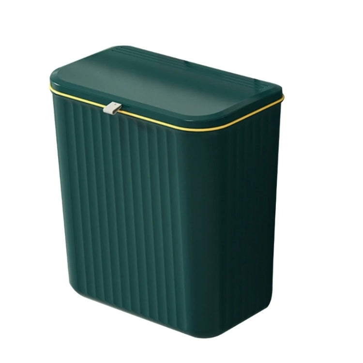 9L Kitchen Hanging Waste Bin with Lid Sliding Cover Under Sink Trash Can My Store