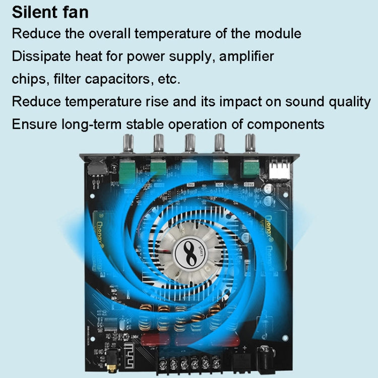 ZK-HT21 Bluetooth Digital Amplifier Module 2.1 Channel TDA7498E