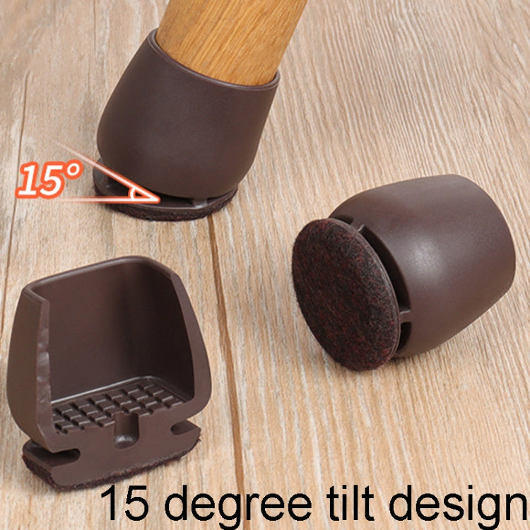 8pcs /Set 15 Degree Tilt Table And Chair Feet One-Piece Shock-Absorbing Protective Cover For Chairs