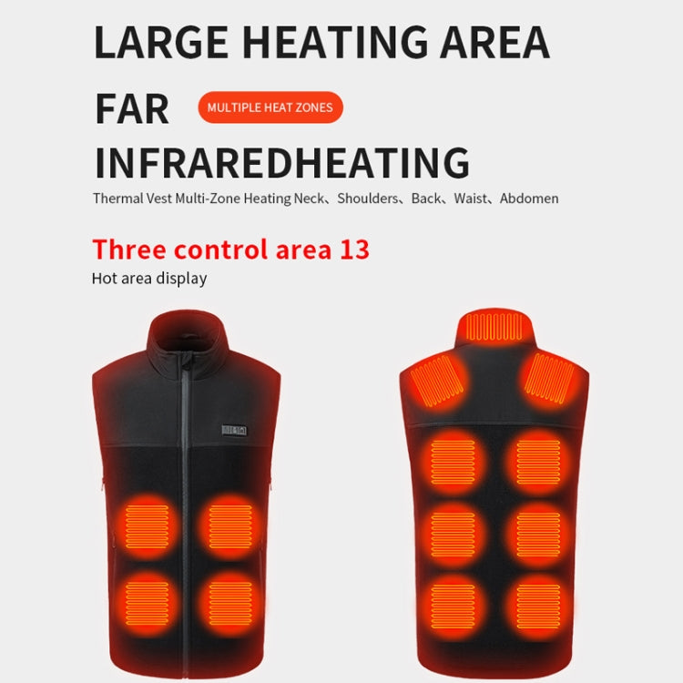 Heated Vest USB Charging Smart Heating Clothing 13 Zones Heating 3 Switch Control