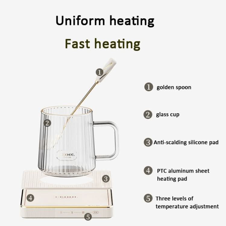 CEOOL  Thermostatic Cup Electric Heating Coaster Coffee Thermal Cup Pad,CN Plug Reluova