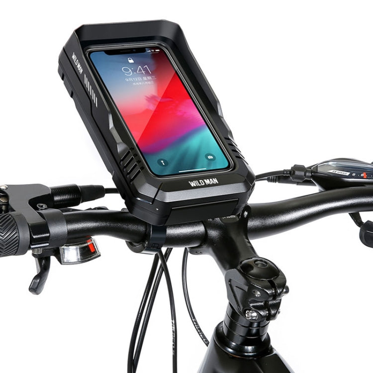 WILD MAN FK2 0.6L Bicycle Waterproof Mobile Phone Storage Box Handlebar Phone Navigation Holder Reluova