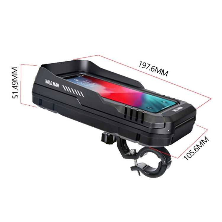 WILD MAN FK2 0.6L Bicycle Waterproof Mobile Phone Storage Box Handlebar Phone Navigation Holder Reluova