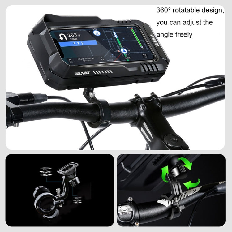 WILD MAN FK2 0.6L Bicycle Waterproof Mobile Phone Storage Box Handlebar Phone Navigation Holder Reluova